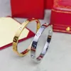 Diamantarmband für Damen Herren Goldarmbänder Manschette mit Schraubendreher 316L Edelstahl vergoldet Luxus Schraubarmband Lover249Y