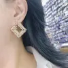 Boucles d'oreilles forme carrée à la mode cubique zircone femmes fête de mariage fiançailles habillage boucle d'oreille bijoux Pendientes Mujer Moda E8070