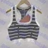 Canottiere lavorate a maglia con lettere Top Logo del marchio Maglioni da donna Gilet corti sexy per top corti alla moda da donna