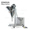 ZONESUN Electric Semi-Automatic Auger Powder Filling Machine 0.5-100g Dosing Gypsum Toner Flour Milk Powder Bottle Filler