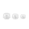 5g 10g 15g 20g 30g Plastic Packaging Bottle Clear Diamond Acrylic Facial Cream Jars Empty Skincare Eye Cream Boxes Round Treansparent Screw Lid Cosmetic Sample Pots