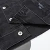 Denim jas jas man jassen designer borduurwerk uit het versleten jeans jassen streetwear tops s-xl