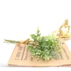 Decorative Flowers 5pcs/set Artificial Plant Eucalyptus Leaves Money Leaf Small Bunch Holding Home Wedding Decoration