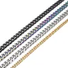 Hip Hop Colorful Stainless Steel Cuban Chain Necklace Cool Men Jewelry Gift