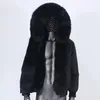 Men's Down BLUENESSFAIR 2023 Men Bomber Waterproof Winter Jacket Natural Real Raccoon Fur Coat Collar Hooded Detachable Streetwear