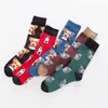 Chaussettes pour hommes 2023 drôle heureux pur coton 10 Styles chien Tube hommes mode coloré décontracté mâle cadeau