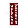 Christmas Decorations 2Pcs Merry Couplet For Xmas Home Decor Banner House Door Porch Hanging Flags Sign Ornament