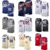 Maillots de basket 75e Maillots de basket personnalisés HOMMES Femmes Jeunes 30 Furkan Korkmaz 0 Tyrese Maxey 20 Georges Niang 44 Paul Reed Philadelphia''76ers''Jersey