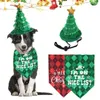 Ropa de perro Navidad 2 unids/set hermoso sombrero de cono para mascotas perros gatos algodón Triangular baberos bufanda Kit Adorable para cachorro accesorio