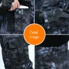 Outdoor Jackets Hoodies Men's Spring Summer Tactical Thin Outdoor Camouflage Suit Jacket Pant Black Python Wear-resistant Overalls Militar Soldier Sets 0104