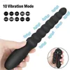 Seksspeeltje stimulator 10 Speed Vrouwelijke Anale Vibrator Kralen Prostaat Massage Dual Motor USB Oplaadbare Plug Stimulator Mannelijk Speelgoed