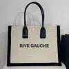 Rive Gauche Designer Handbags Rive Gauche Toteバッグ女性のための高品質のファッションリネン大きなビーチバッグ高級旅行バッグ