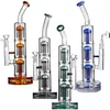 Unique Water Bongs Klein Recycler Dab Bong Hookahs Arm Tree Perc Water Pipe Heady Oil Rigs with 14mm banger 12.9 inchs