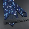 Bow Ties Polyester Floral Tie For Men Women 8cm Width Jacquard Woven Brown Blue Necktie Wedding Party Business Daily Wear Cravat