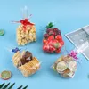 Presentförpackning 50st Transparent Flower Flat Pocket Opp Plastic Cellophane Bag Lollipop Packing Cookies Packaging Wedding Party