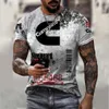 T-shirts voor heren 2022 POPULAIRE PRODUCTEN HEN's T-shirt Y2KClots Zwart-witte graffitipatronen 3D Gedrukte T-shirt Fashion Products T230103