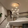 Pendant Lamps Modern LED Lights For Stairs Rrestaurant Bar Acrylic Suspension Hanging Pentagram Deco Lighting Lamp Fixtures