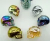 Colares pendentes Crânio de titânio de pedânio natural para Woondecoratie Halloween en DIY Decoraties Sem buracos 6pcs