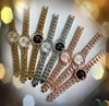 Popular Circle Diamonds Ring Watches Women business switzerland Japan Quartz movement Stainless Steel Belt Bracelet Wristwatch Accessories Orologio di lusso