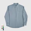 Mäns avslappnade skjortor 2031 Spring Fall Fashion Cotton Högkvalitativ mäns solida färg enkel skjorta japan stil långärmad basblus topp