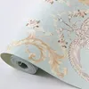 Tapeten Luxus-Stil 3D-Blumen-europäische Wandpapierrolle wasserdichte PVC-Wallpers-Streifen für Schlafzimmerwände Wandverkleidung AB-Version 4 Farben