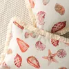 Pillow Cover 45x45 30x50cm European Style Tassel Edge Shell Starfish Print Case For Sofa Living Room Home Decorate