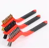 7 inches Stainless Steel Brush Brass Cleaning Brush Polishing Rust Remover Metal Wire Burring Cleaning Tool Family 3-piece set