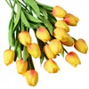 Pu Tulip Artificial Flower Home salon Spring Wreath Buquet Center Dekoracja stołu ślubnego