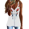 Damen Tanks Sommer Damen Tank Tops Weste Ethno V-Neek Sling Spaghettiträger ärmelloses T-Shirt Top Print Blumen 2023