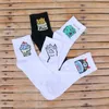 Chaussettes pour hommes v-hanver dessin animé drôle monstre coton femme Harajuku Skateboard Style Cool cheville épais hiver mignon