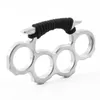 New ARIVAL Black Silver Color alloy KNUCKLES DUSTER BUCKLE Male and Female Self-defense Four Finger