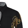 Koszule męskie 2023 Autumn luźne luźne w rozmiarze cienki sekcja Koszulka z długim rękawem Modna moda