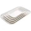 Plates 2pcs Colorful Melamine Rectangular Dish Sausage Powder Plastic Fast Restaurant Barbecue Porcelainous Cold