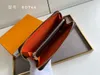 CLEMENCE WALLET portefeuilles longs à fermeture éclair en cuir coloré pour femmes, porte-cartes de marque de styliste, organisateur de sac à main, livré avec un sac à poussière et une boîte orange