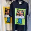 Tasarımcı Erkekler Tişört Tiger Mektupları Tasarım Giysileri Plus Boyut S-5XL Gevşek Klasik Giyim Yaz Tees Crew Boyun Tops