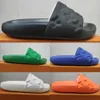 Slippers Waterfront Embossed Mule Rubber Slide Beach Sandals Men Women White Orange Black Green Olive Summer Shoes Sneakers 35-46