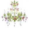 Chandeliers Plant Flower Chandelier Green Color Hanging Gardens Of Babylon Lighting Plants Flowers Nature Balcony Lamp For Home