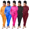 Nya Fall Winter Women Tracksuits Plus Size 3XL 4XL Långärmad kläder Pullover Hooded Hoodie Pants Two Piece Set Sweatsuits Casual Sportswear Jogger Suits 8623