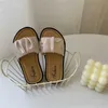 Slipper Size 24-37 Children's Slippers Summer Teen Pleated Shiny Princess Parent-child Baby Beach Shoes Indoor Fashion Girl's Slippers T230302