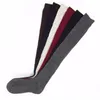 Femmes Chaussettes Un Couple De Couleurs Solides Maille Sexy Demi Femme Cuisse Haute Sur Le Genou Mode Dames Bas