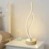 Lámparas de mesa, lámpara espiral decorativa sencilla para mesita de noche, luces de escritorio de lectura para dormitorio, al lado de la decoración del hogar