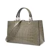 Evening Bags Women Shoulder Bag Genuine Leather Crocodile Pattern Briefcase Women's Crossbody Top Layer Cowhide Real Handbag