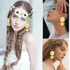 Boucles d'oreilles pendantes fleur goutte bijoux de mode 2023 bohème femmes cuivre 24K plaqué or grande boucle d'oreille accessoires pour les filles