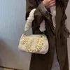 Worki wieczorowe Bolso Mujer Autumn zima pluszowy łańcuch mody retro jedno ramię w torbie krzyżowym miękki wszechstronny w torebce