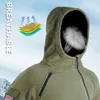 Utomhusjackor hoodies nya taktiska fleece huva jackor män utomhus varm andas avslappnad lös vandring camping blixtlås huvtröjor rockar manliga kläder 0104