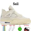 أحذية كرة السلة للأزياء Jumpmans 4 للرجال نساء 4s العسكرية القط القماشي J4 White Oreo Jordens4 Fired Red Thunder Midnight Mens Mens