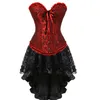 Bustiers & Corsets Corset Dress For Women Sexy Lace Up Burlesque Costume Gothic Clothes Bustier With Skirt Plus Size