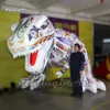 Stor reklam Uppblåsbar dinosaurie T-REX Balloon White Artistic Air Blow Up Tyrannosaurus Rex Model for Parade Show