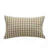 Pillow European Style Plaid Coffee Cover 45x45cm 30x50cm Without Inner Square Rectangle Car Seat Use Covers X114