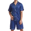 Ensemble de pyjamas en satin de soie pour hommes